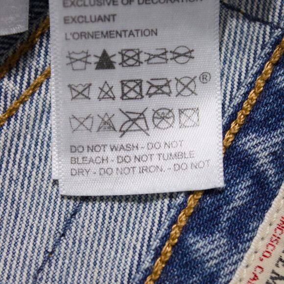 NWT $150 Levi's x Beyonce 501 '90s Light Wash Jeans Rhinestones Women Size 29x30 - Picture 12 of 16